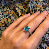 St. Tropez Ring White, Blue, Whitegold