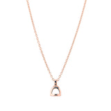 Fiontini 18K Rosegold Pendant w. 2 Diamonds