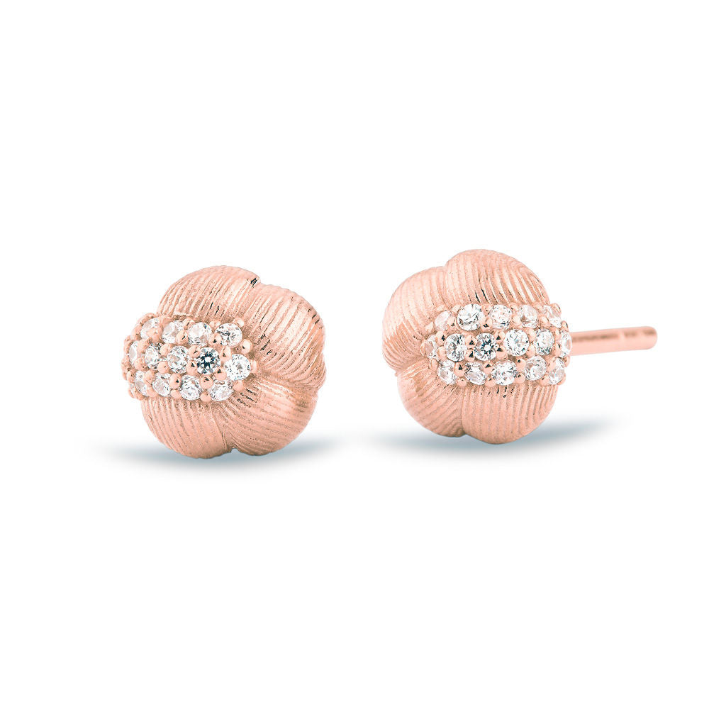 Savá 18K Rosegold Studs w. 32 Diamonds