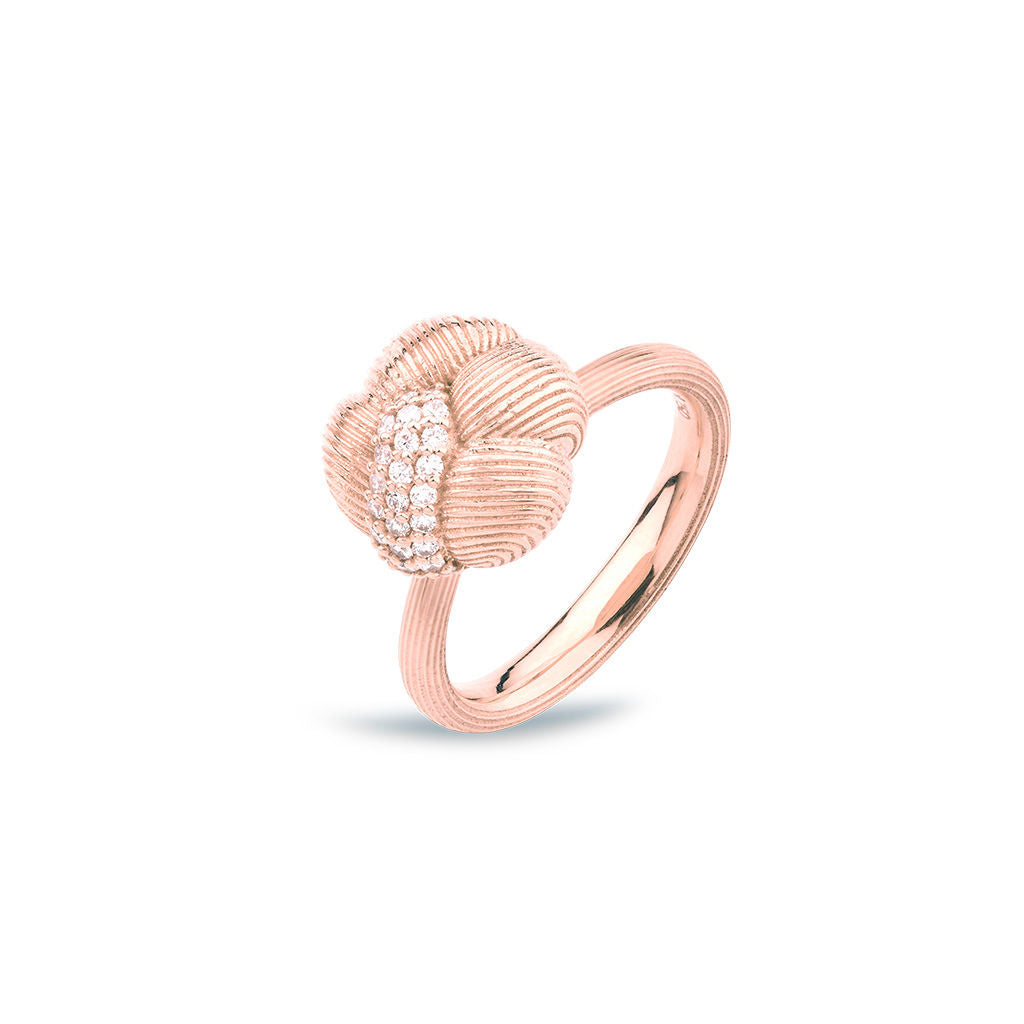Savá Ring aus 18 Rosegold mit 28 Diamanten