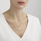 Daisy 180 mm. Gold Plated Necklace w. Diamonds, 0.19 ct.