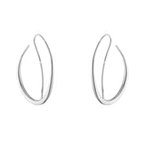 Offspring Double Silver Hoops