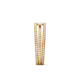 Halo Solitaire 18K Gold Ring w. Diamonds 0.58 ct