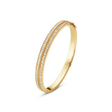 Halo 18K Gold Bangle w. Diamonds 1.72 ct