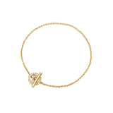 Halo 18K Gold Bracelet w. Diamonds 0.18 ct