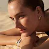 Small Curve Silver Earrings