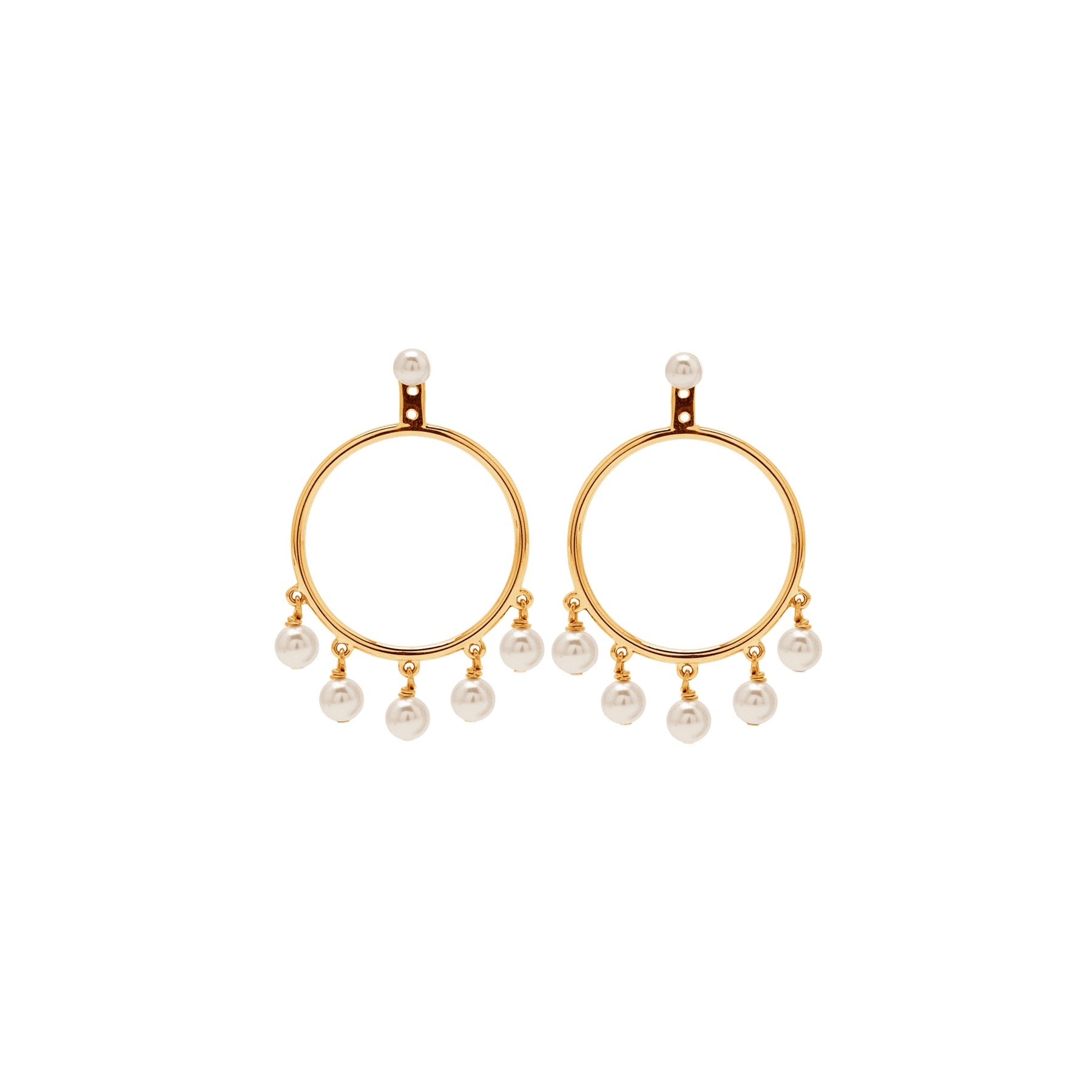 Hula Hoop Gold Plated Earrings