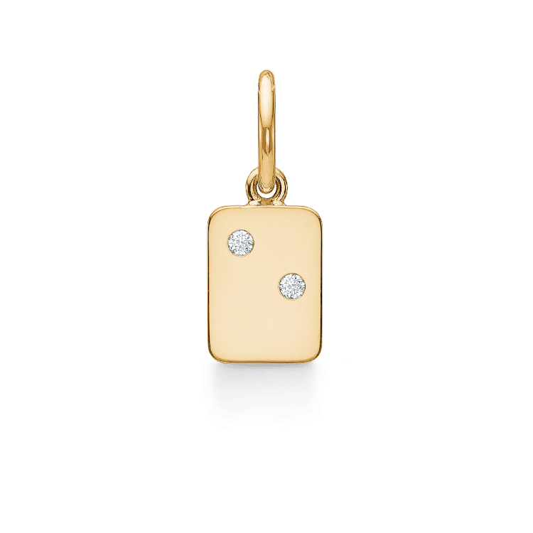 My Secret E 18K Gold Pendant w. Diamonds