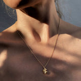 Chunky Nugget Diamond Pendant Gold