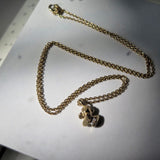 Chunky Nugget Diamond Pendant Gold