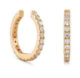Rock Classic 18K Gold Ear Cuff w. Diamonds