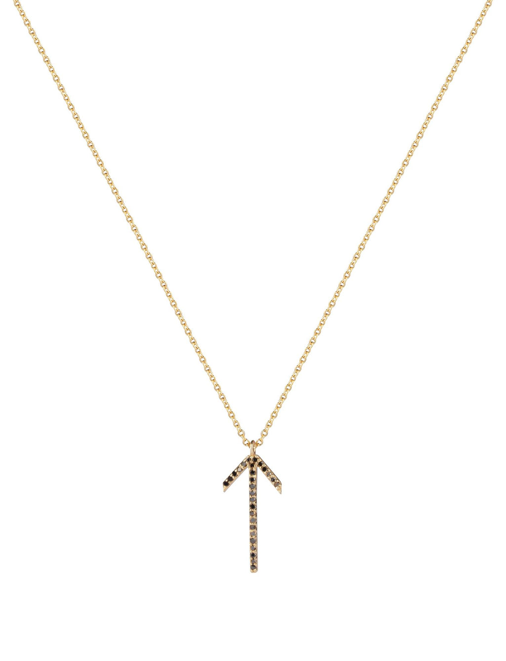 Arrow Gold Plated Necklace w. Spinel