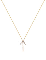 Arrow Gold Plated Necklace w. Diamond