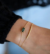 Nord Green 18K Whitegold Bracelet w. Tourmaline & Diamond