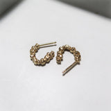 Small Nugget Huggie Hoop Gold