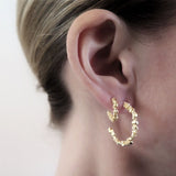 Medium Nugget Hoop Gold