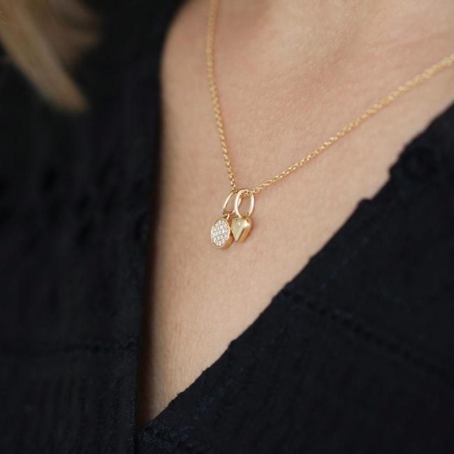 Rock My Heart 18K Whitegold Pendant w. Diamond