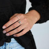 Nord London Turned 18K Gold Ring w. Blue Topaz