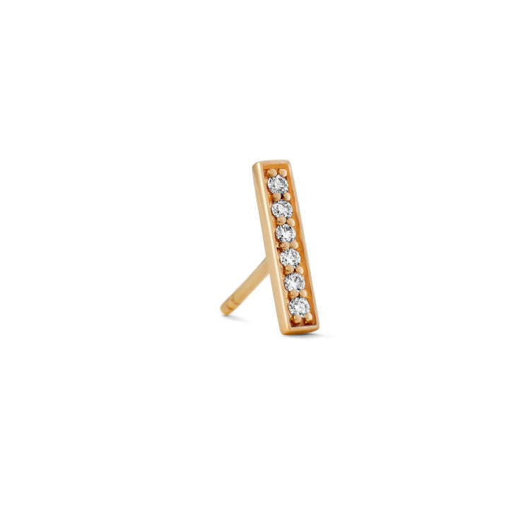 Rock Square große Ohrstecker aus 18K Gold I Diamanten
