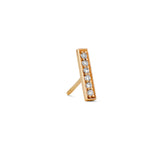 Rock Square große Ohrstecker aus 18K Gold I Diamanten