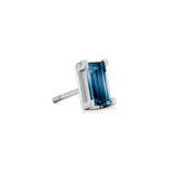 Nord London 18K Whitegold Stud w. Blue Topaz & Diamond
