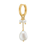 Charm Freshwater 18K Gold Plated Pendant w. Pearls