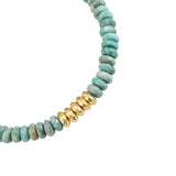 Collar Pebbles 18K Gold Plated Necklace w. Amazonite