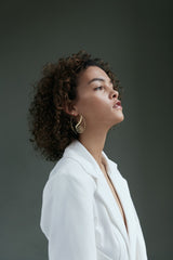 Large Thera 18K Guld Øreringe