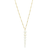 Pointy Perle Forgyldt Halskæde m. Perle