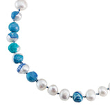 Choker Bahía Blue 18K Gold Plated Necklace w. Pearls