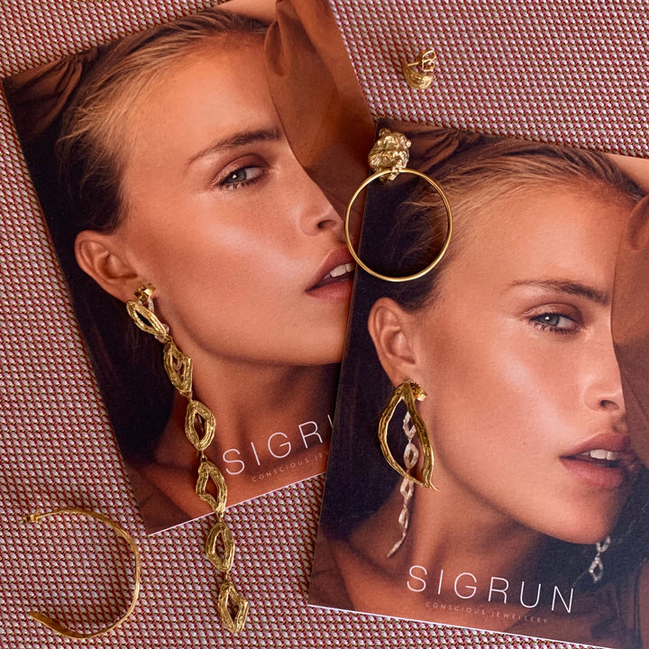 Extra Long Earrings Gold Plated