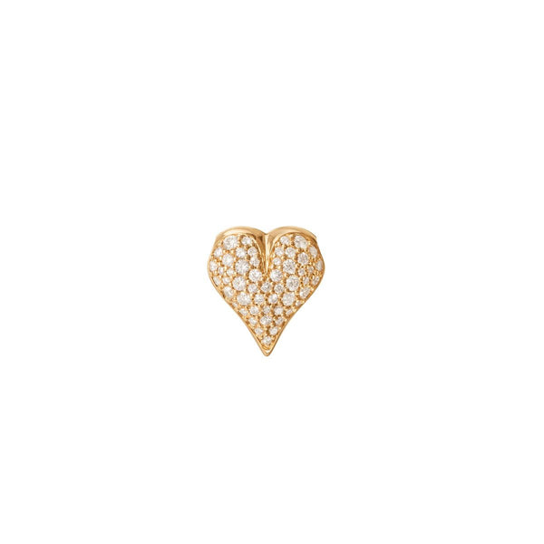 Heart 18K Guld Lås til Halskæde m. Diamanter