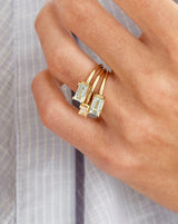 Nord Blue 18K Guld Ring m. Akvamarin & Diamant