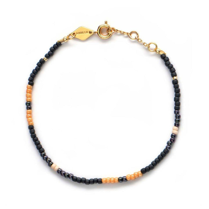 Fun Sparkling Lotta Gold Plated Bracelet w. Beads