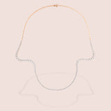 Aurora Half 18K Rosaguld Halskæde m. Diamanter