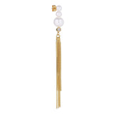 Baila Small 18K Gold Plated Stud w. White Pearls