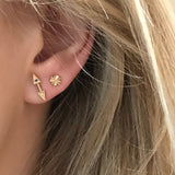 Miss Eyo Gold Diamond Sapphire Earstud