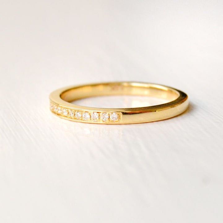 Tina Pavé Yellow 14K Gold Ring w. Diamonds