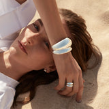 Medium Curve Silver Bangle