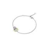 Daisy x Stine Goya Silver, Pink & Green Bracelet