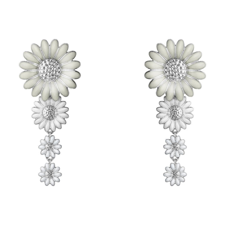 Daisy x Stine Goya Marguerit Sølv & Hvide Øreringe