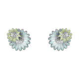 Daisy x Stine Goya Silver, Blue & Green Earrings