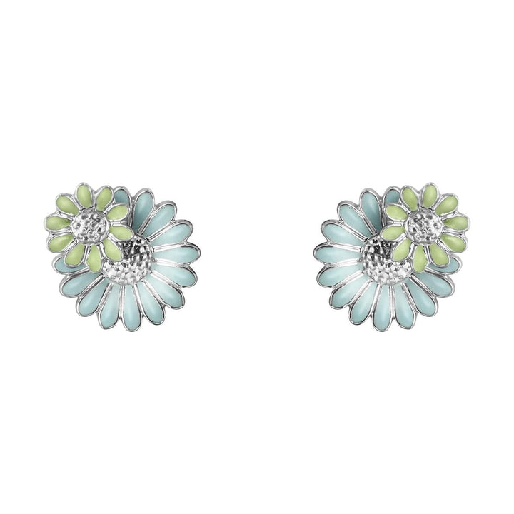 Daisy x Stine Goya Silver, Blue & Green Earrings