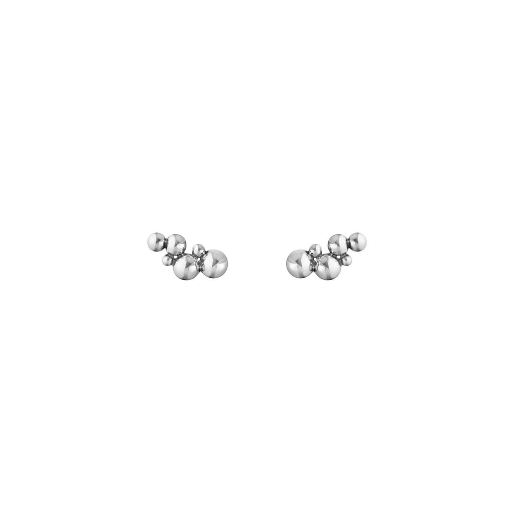Moonlight Grapes Short Crawler Silver Earrings
