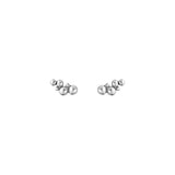 Moonlight Grapes Short Crawler Silver Earrings