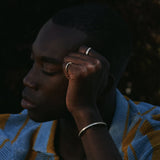 Eternity Green 18K Gold Bangle w. Lab-Grown Diamonds