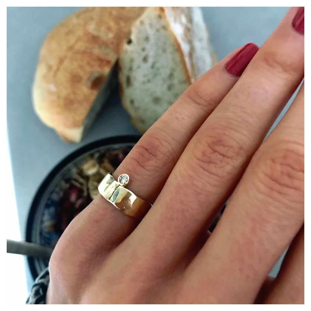 Annie 14K Guld Ring m. Grøn Smaragd
