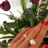 Annie 14K Guld Ring m. Grøn Smaragd
