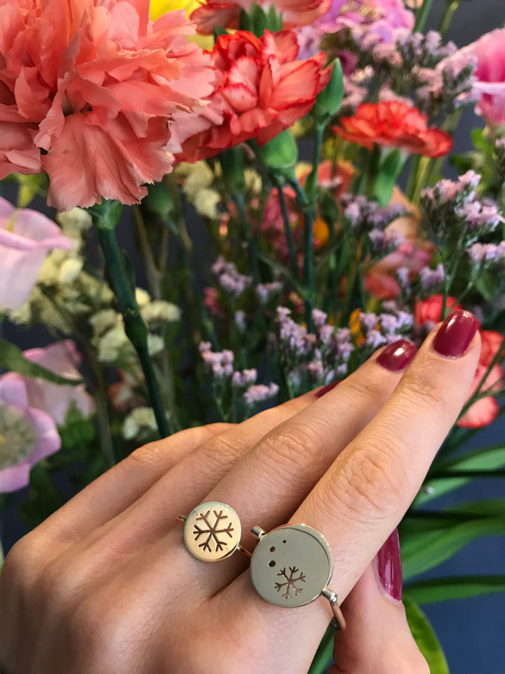 Heart & Dots 14K Gold Ring