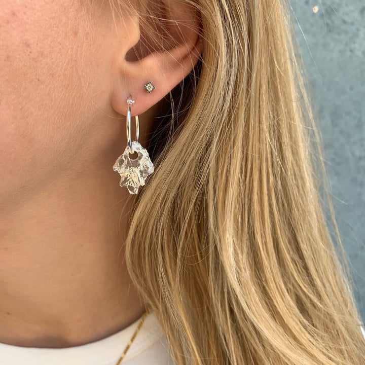 Hematite Silver Earrings